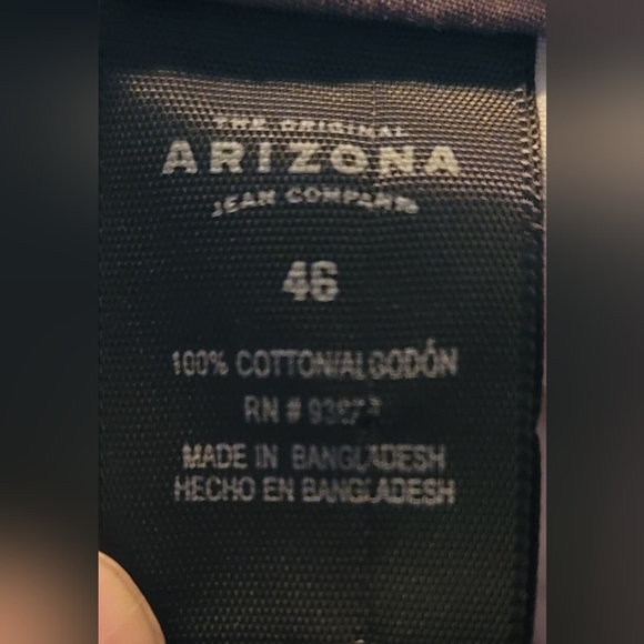 Arizona Jean Co Men's Tan Flat Front 6 Pocket Big & Tall Cargo Shorts 46x10 - Picture 7 of 8